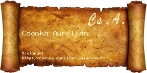 Csonka Aurélián névjegykártya